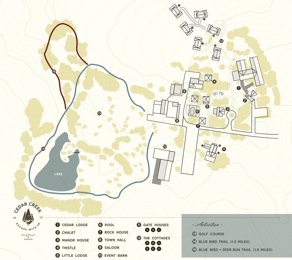 Cedar Creek Trail Map Hiking/Biking Trails - Cedar Creek Hotel & Event Center